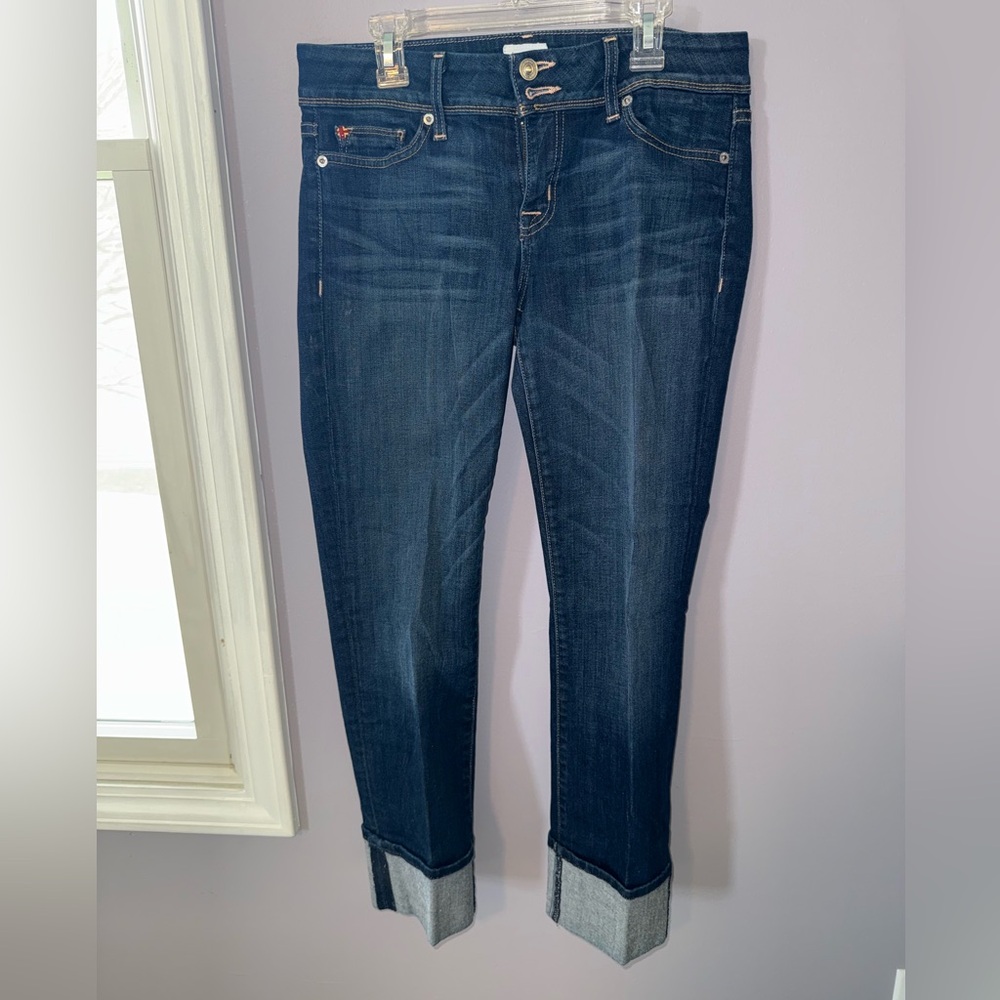 Hudson Jeans Blue Ankle Cropped Denim